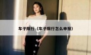 车子限行（车子限行怎么申报） 