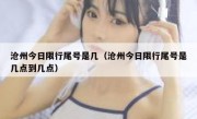 沧州今日限行尾号是几（沧州今日限行尾号是几点到几点） 