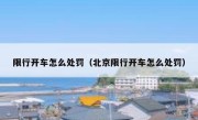 限行开车怎么处罚（北京限行开车怎么处罚） 