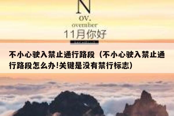 不小心驶入禁止通行路段（不小心驶入禁止通行路段怎么办!关键是没有禁行标志）  第1张