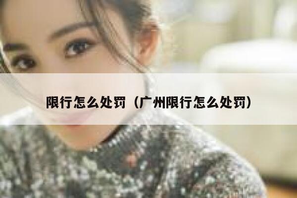 限行怎么处罚（广州限行怎么处罚）  第1张