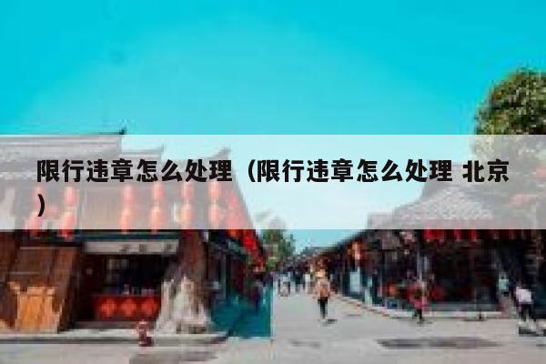限行违章怎么处理（限行违章怎么处理 北京）  第1张