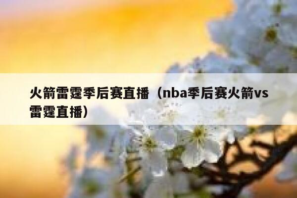 火箭雷霆季后赛直播（nba季后赛火箭vs雷霆直播）  第1张