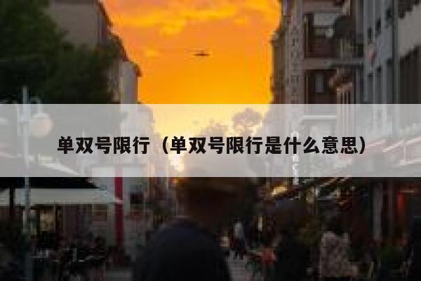 单双号限行（单双号限行是什么意思）  第1张