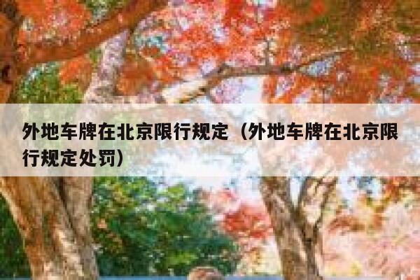外地车牌在北京限行规定（外地车牌在北京限行规定处罚）  第1张