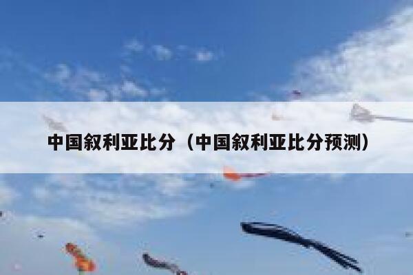 中国叙利亚比分（中国叙利亚比分预测）  第1张