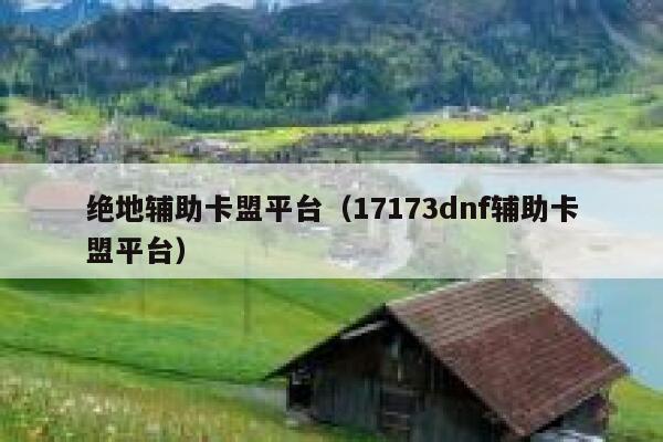 绝地辅助卡盟平台（17173dnf辅助卡盟平台）  第1张