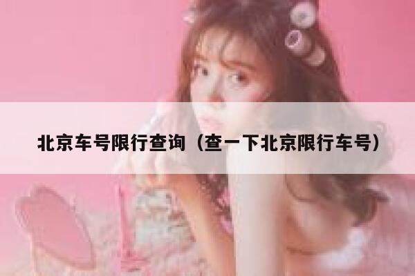 北京车号限行查询（查一下北京限行车号）  第1张