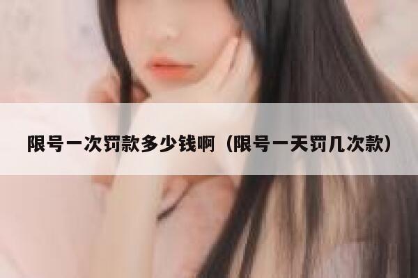 限号一次罚款多少钱啊（限号一天罚几次款）  第1张