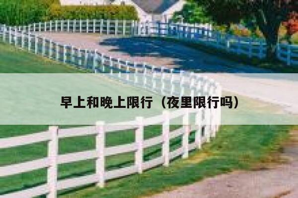 早上和晚上限行（夜里限行吗）  第1张
