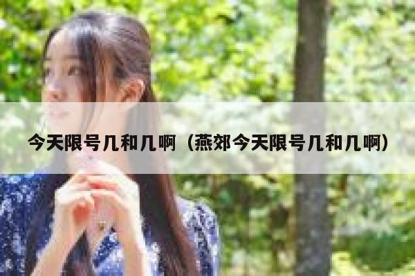 今天限号几和几啊（燕郊今天限号几和几啊）  第1张