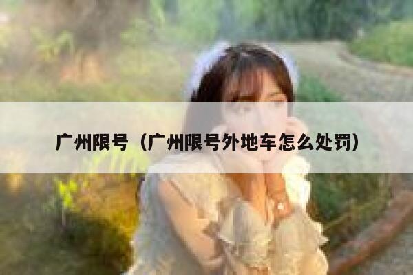 广州限号（广州限号外地车怎么处罚）  第1张