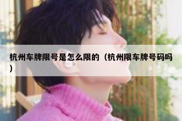 杭州车牌限号是怎么限的（杭州限车牌号码吗）  第1张
