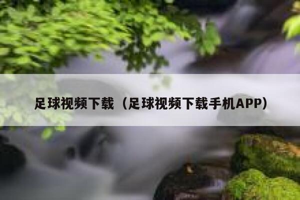 足球视频下载（足球视频下载手机APP）  第1张