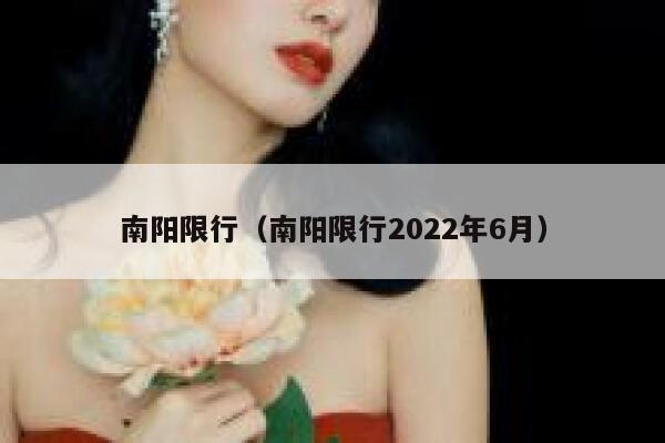 南阳限行（南阳限行2022年6月）  第1张